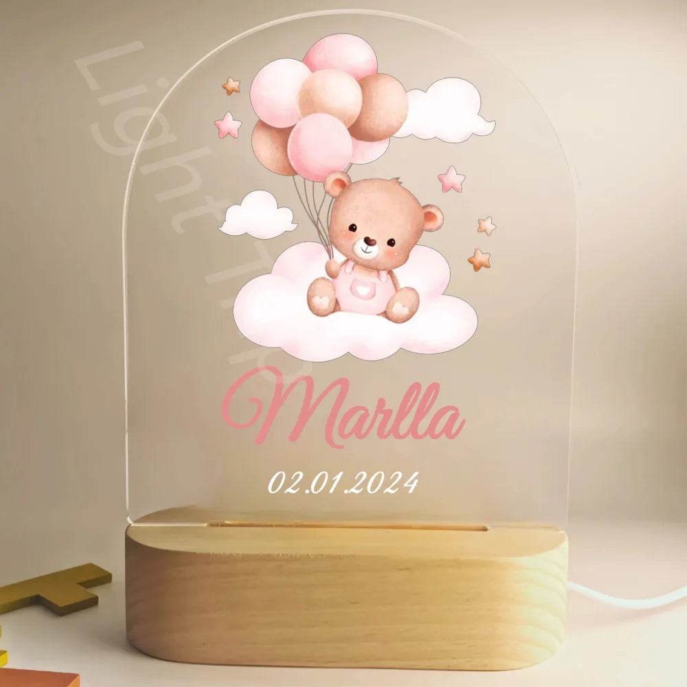 Veilleuse Bébé Personnalisée Ballons - CODODO