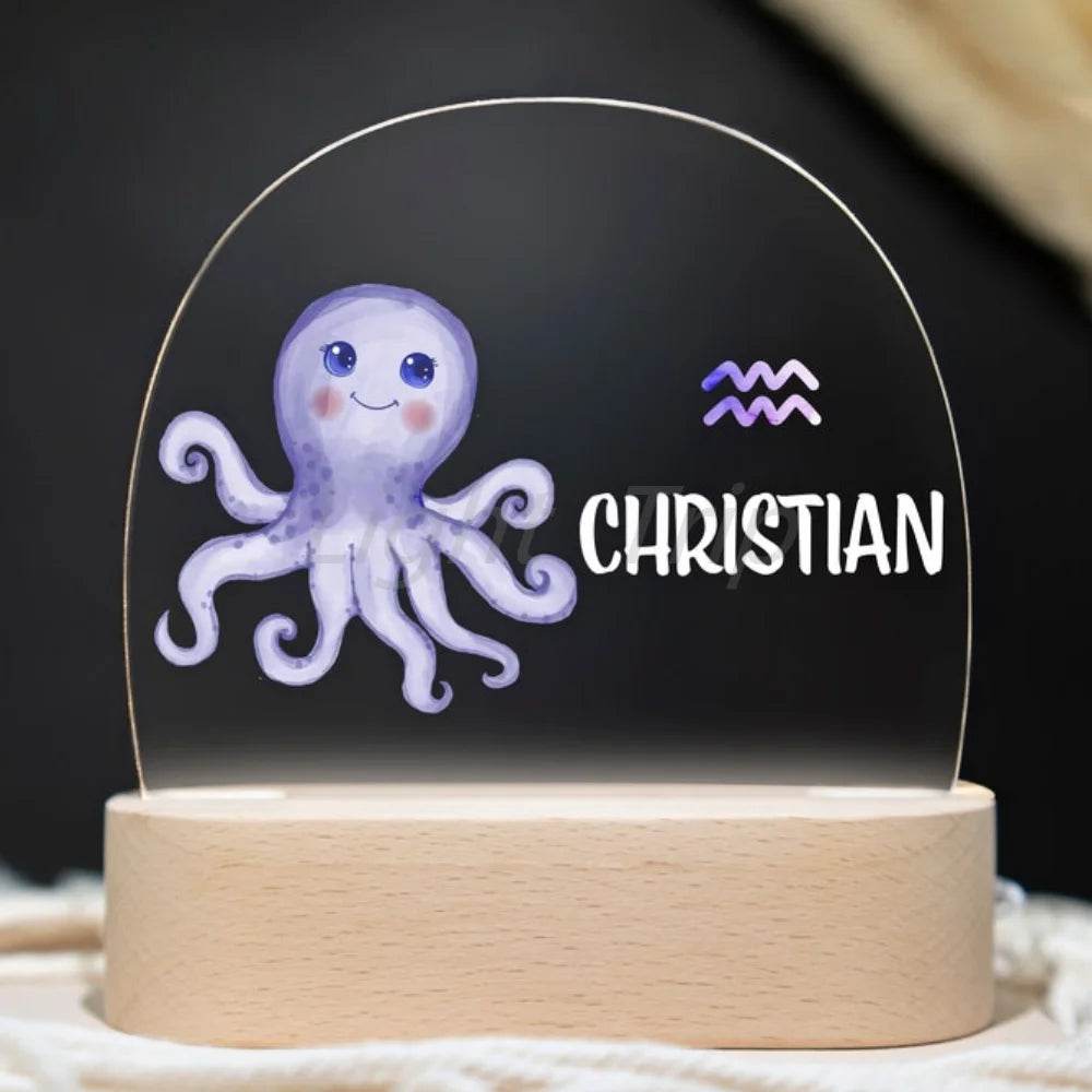 Veilleuse Bébé Personnalisable Signe Astrologique - CODODO