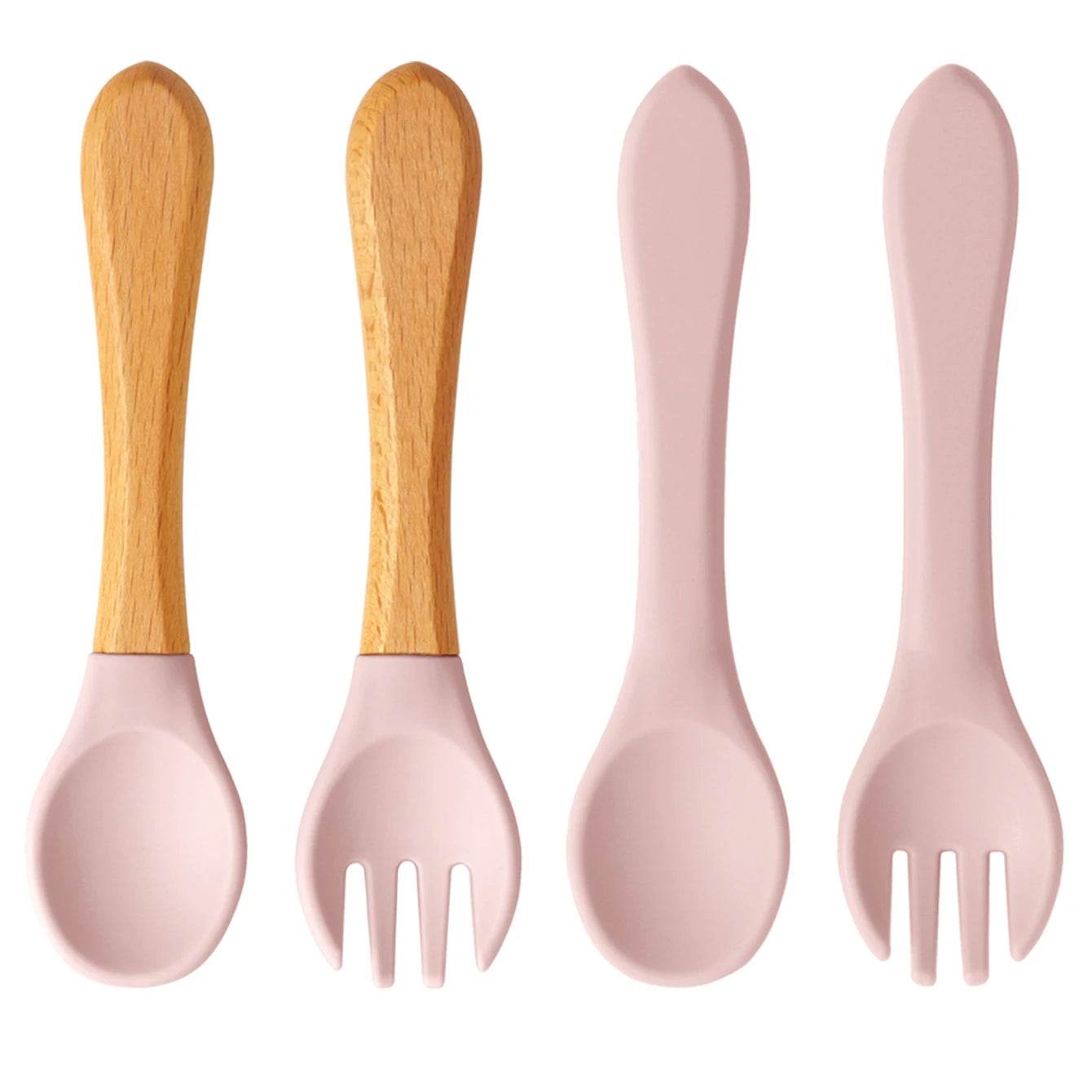 Couverts Bébé Silicone et Bois - CODODO