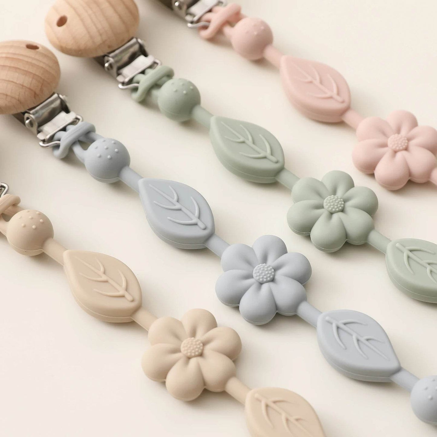 Attache Tétine Silicone Fleuri - CODODO