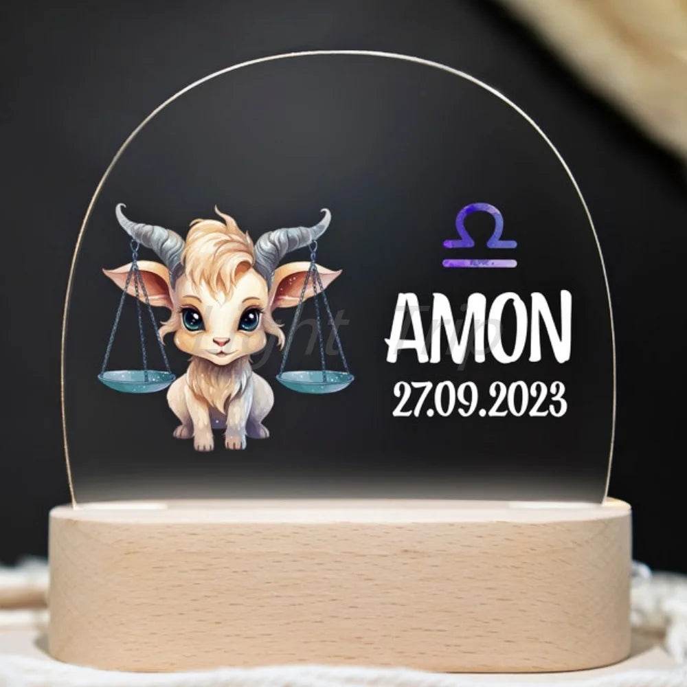 Veilleuse Bébé Personnalisable Signe Astrologique - CODODO