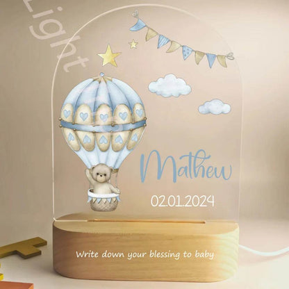 Veilleuse Bébé Personnalisée Ballons - CODODO