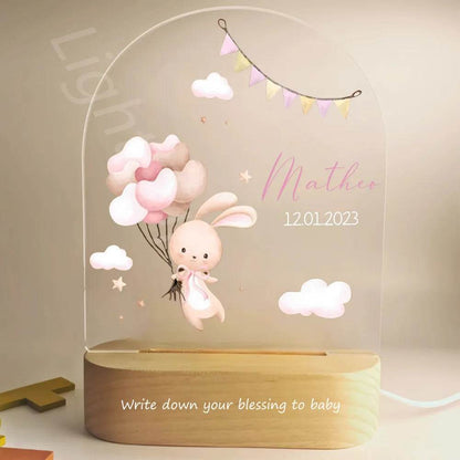 Veilleuse Bébé Personnalisée Ballons - CODODO