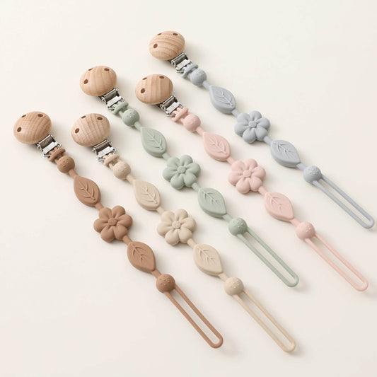 Attache Tétine Silicone Fleuri - CODODO