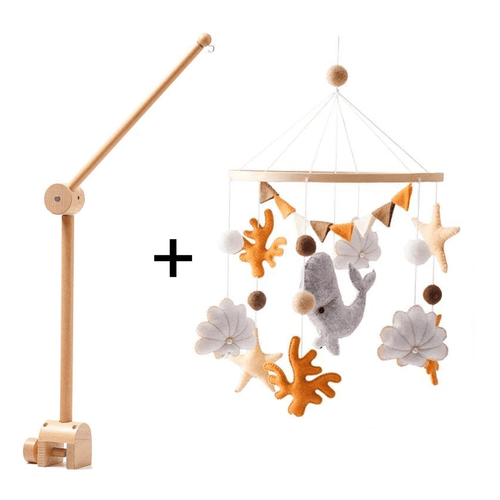 Mobile Bébé Mer + Support en bois