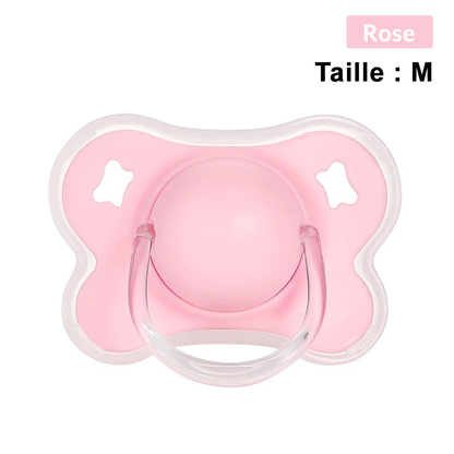 Sucette rose taille M avec tétine souple