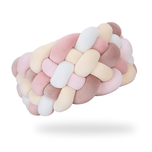 Tresse de lit 6 brins  rose, blanc, pêche et vieux rose