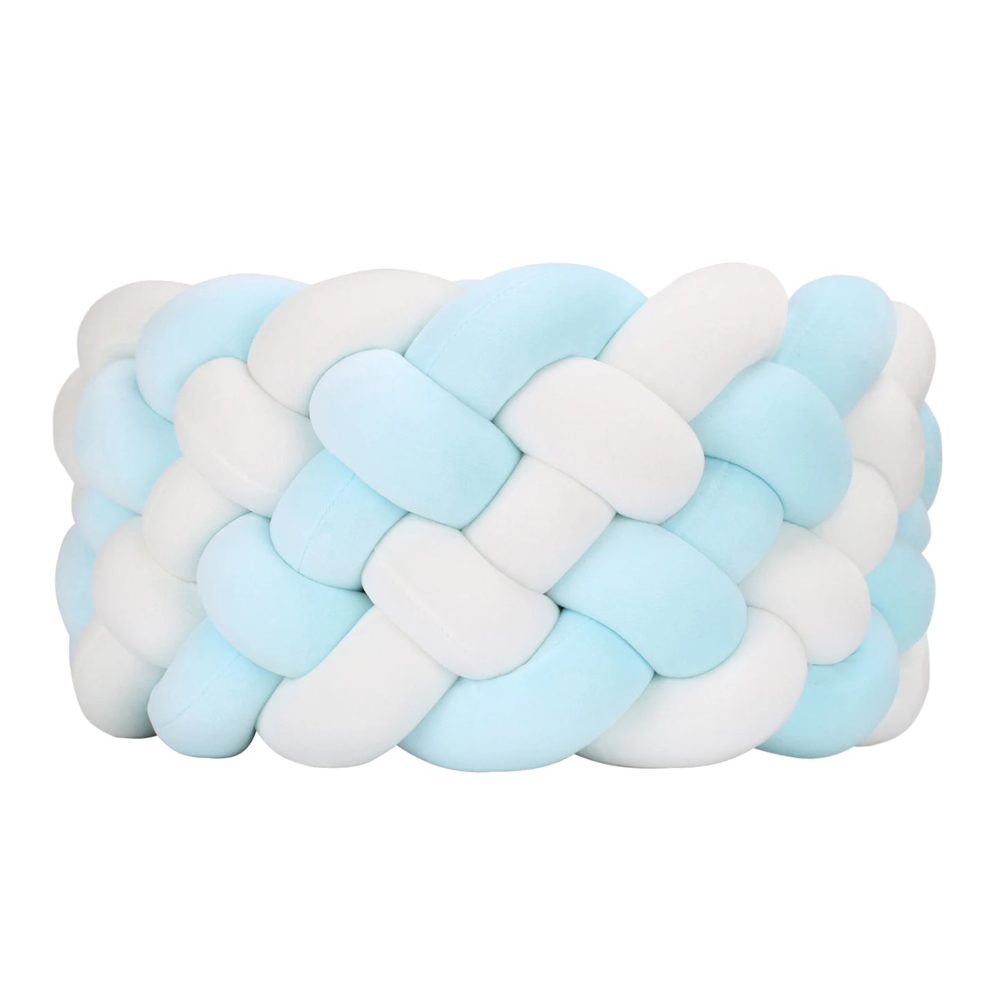 Tresse de lit 6 brins  bleu ciel et blanc